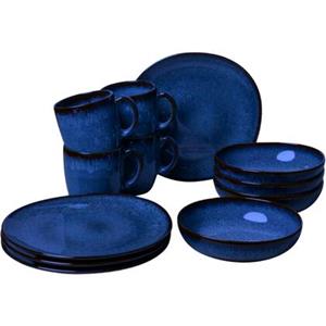 Villeroy & Boch Serviesset Lave - Blauw - 12-delig| 4 personen