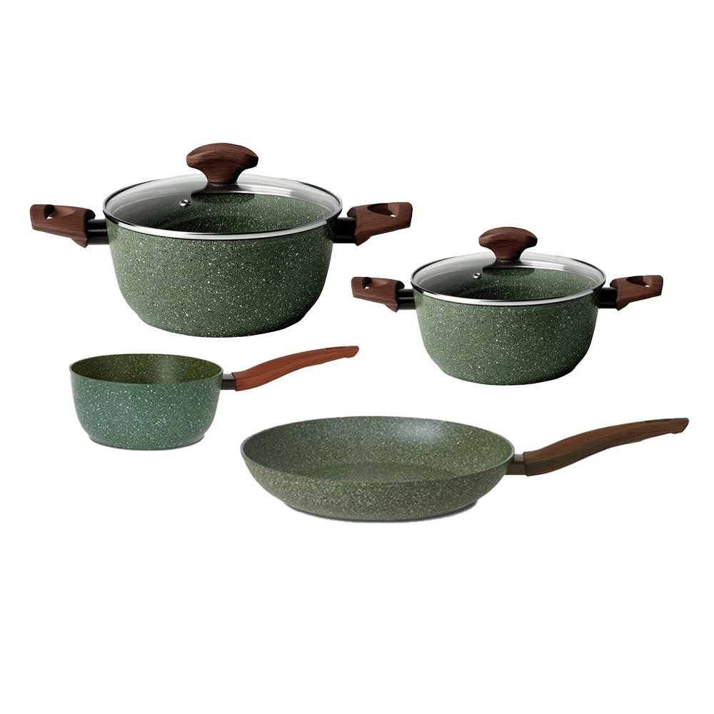 TVS Natura Natura Induction Pannenset - 4 delig - met glazen deksels