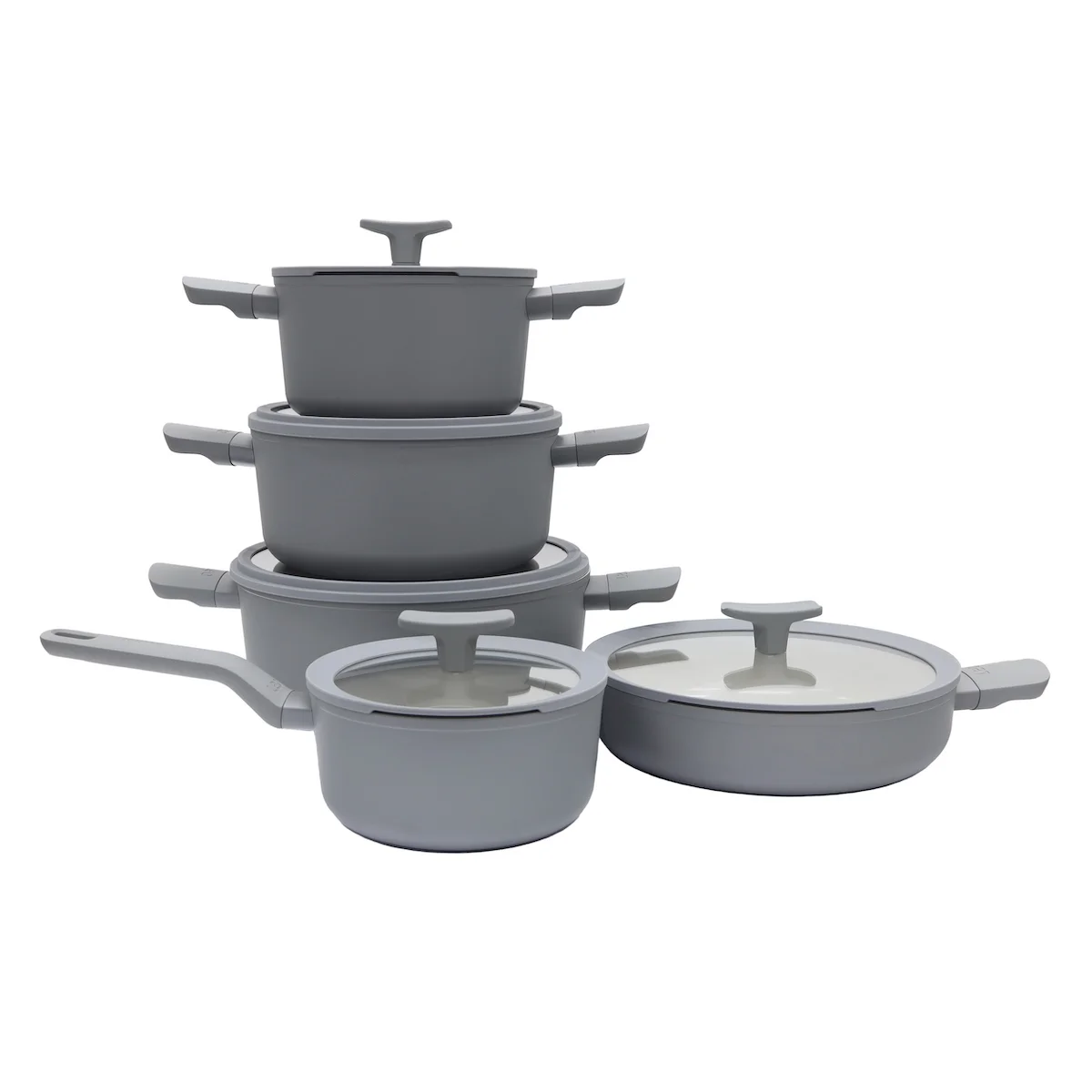 BergHOFF Pannenset Balance Recycled Moonmist 5 delig - Downdraft