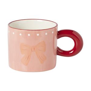 Xenos Mok strikjes - roze/rood - .. ml