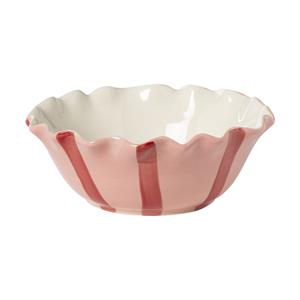 Xenos Schaaltje strikjes - roze/rood - ø13x8.7 cm