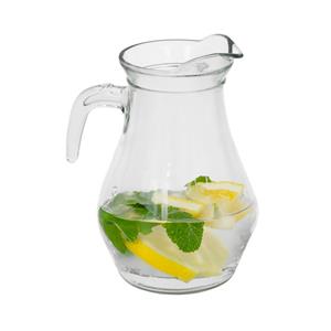 Gerimport Schenkkan/water/ wijn karaf - glas - transparant - 1800 ml - 14 x 17 x 22 cm -