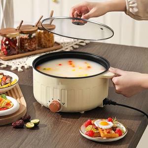 Factory Discount Outlet Elektrische pot Multifunctionele slaapzaal Elektrisch fornuis Elektrische koekenpan Huishoudelijke geïntegreerde pan Antiaanbakpan Elektrische koekenpan blauw