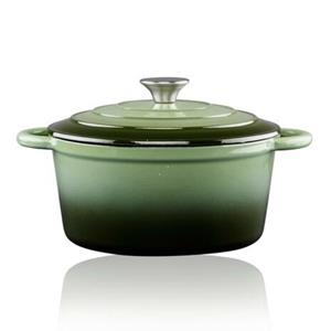Alpina Braadpan/stoofpan - gietijzer - 3,8 liter - D24 cm - groen -
