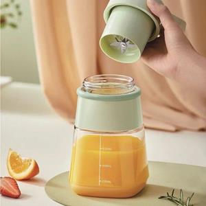 Darling Women Boutique A 500ml Elektrische Juicer Draagbare Mini Draadloze Sap Cup Crush Ice Fruitmachine Fruit Mixers Oranje Squeezer Sap Maker 1500mAh wit