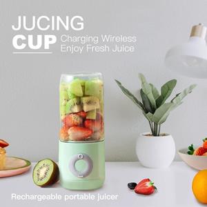 Darling Women Boutique A 500ML Elektrische Juicer met zes messen Smoothie Blender Cup Mini Draagbare USB Blenders Draadloze pers Juicers Opladen Hand Held Juicer wit