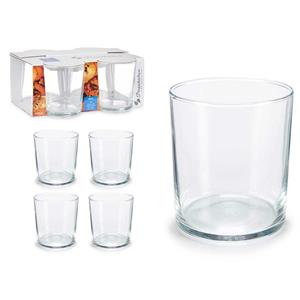 Pasabahce Drinkglazen Bistro - transparant - glas - 4x stuks - 380 ml -