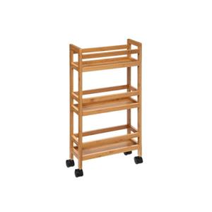Xenos Badkamer trolley - bamboe - 74.5x36x15 cm