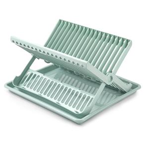 PlasticForte Afwas afdruiprek met lekbak - mintgroen - kunststof - x 33 x 21 cm -