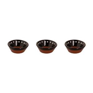 Colori del Sud Schaal Mezquita 8 cm 6 cl Wit Zwart Bruin 3 stuks