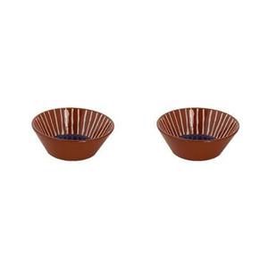 Colori del Sud Schaal Mezquita 15 cm 45 cl Wit Bruin Blauw 2 stuks