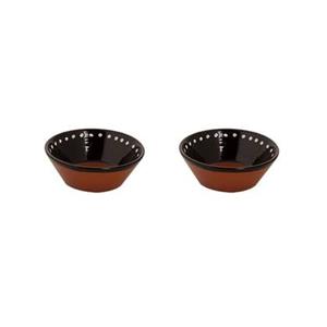 Colori del Sud Schaal Mezquita 15 cm 45 cl Wit Zwart Bruin 2 stuks