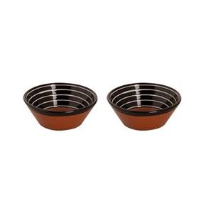 Colori del Sud Schaal Mezquita 18 cm 80 cl Zwart Wit Bruin 2 stuks