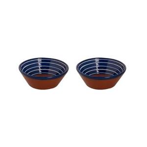 Colori del Sud Schaal Mezquita 18 cm 80 cl Blauw Wit Bruin 2 stuks