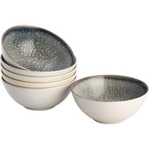 Lite-body Kom Hermes - 500ml - set van 6 - Grijs relief