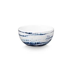 Vtwonen  Tie Dye Kommen - Blauw, Wit - Porselein - 20.5cm - Set van 2