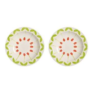 &k amsterdam Folk Kommen Ø 22,5 cm - Rood - Set van 2