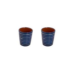 Colori del Sud Beker Mezquita 20 cl Bruin Zwart Wit 2 stuks