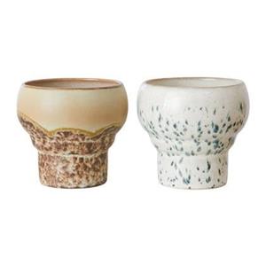 HKLIVING 70's Lungo Mok 0,2 L - Set van 2 - Coral