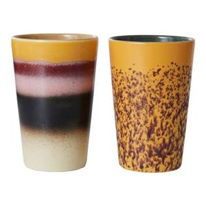 HKLIVING 70's Ceramics Theemok 0,47 L - Set van 2 - Beach
