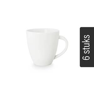 Vtwonen Mini Mokken met Oor - Set van 6 - Wit - Porselein - 150ml