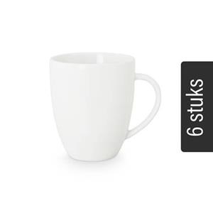 Vtwonen Mokken met Oor - Set van 6 - Wit - Porselein - 250ml