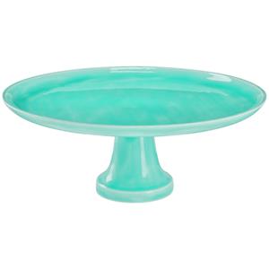 Decoratie / taartplateau Aurika; 34.5x14 cm (ØxH); turquoise; rond