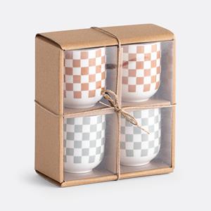 LA REDOUTE INTERIEURS Set van 4 koffiekopjes in porselein, Damio
