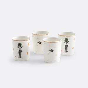 SAM BARON X LA REDOUTE INTERIEURS Set van 4 kopjes in porselein