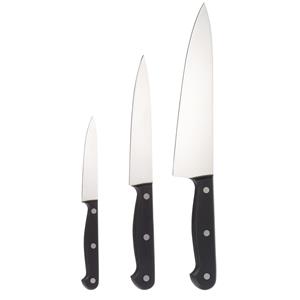 PULSIVA Messenset POM 3-delig; Lemmetlengte 10 cm, 20 cm (L); zwart