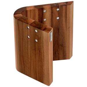 Vega Messenblok Elia; 23x21x26 cm (LxBxH); walnoot naturel
