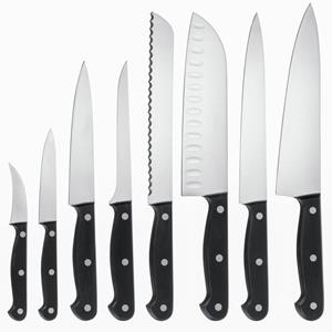 PULSIVA Messenset POM 8-delig; Lemmetlengte 10 cm, 20 cm (L); zwart