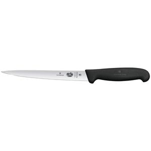 Victorinox Fileermes Fibrox recht extra flex; Lemmetlengte 18 cm, 30.4 cm (L); zilver/zwart