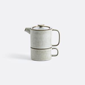 LA REDOUTE INTERIEURS Reactief geglazuurd steengoed 2-in-1 theepot Calia