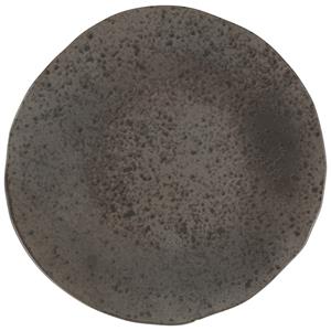 Porland Plat bord Ironstone; 30x2 cm (ØxH); donkerbruin/zwart; rond; 6 stuk / verpakking