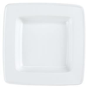 PULSIVA Diep bord Jazz; 310ml, 21.5x21.5x3.5 cm (LxBxH); wit; vierkant; 4 stuk / verpakking