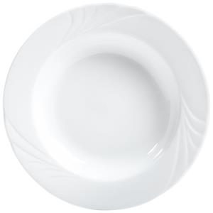 PULSIVA Diep bord Swing; 340ml, 23x3.3 cm (ØxH); wit; rond; 6 stuk / verpakking