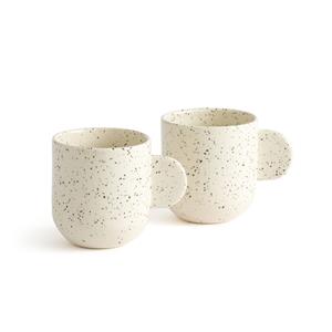 LA REDOUTE INTERIEURS Set van 2 mugs, gespikkeld aardewerk, Meti