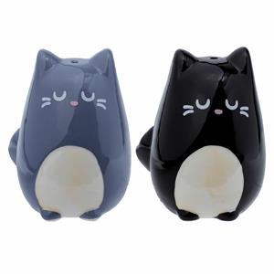 Puckator Peper en zout stel - katten/poezen - keramiek - cadeau setje -