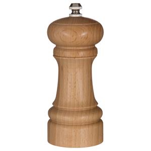 5five Pepermolen/zoutmolen hout beige 14 cm -