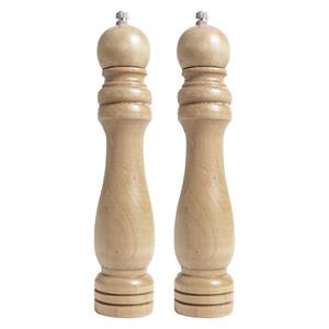 Alessandro Pepermolen/zoutmolen - 2x - hout - bruin - 26 cm - kruidenmolen - vermalen -