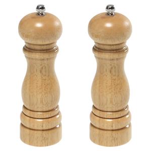 Merkloos Beukenhouten peper- en zoutstel 16 cm -