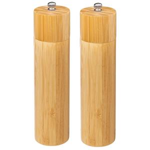 5five Pepermolen/zoutmolen - 2x - bamboe - 22.5 cm -