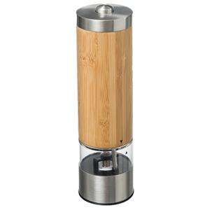 5five Elektrische peper/zoutmolen bamboe beige 20 cm inclusief batterijen -