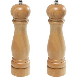 Merkloos Beukenhouten peper- en zoutstel 22 cm -