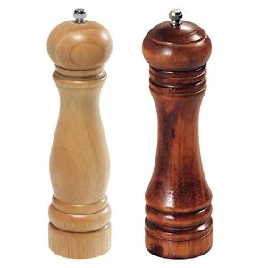 Kesper Houten peper en zoutstel 22 cm bruin/beige -