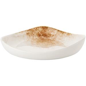 Vega Diep bord Purior; 800ml, 24.5x22x6 cm (LxBxH); wit/bruin; ovaal; 2 stuk / verpakking