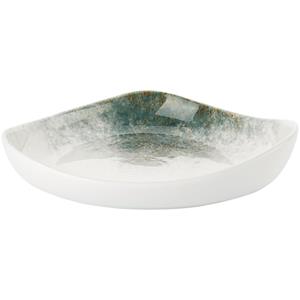Vega Diep bord Purior; 800ml, 24.5x22x6 cm (LxBxH); wit/petrol; ovaal; 2 stuk / verpakking