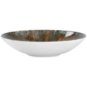 Vega Diep bord Saturnus; 700ml, 21.5x5 cm (ØxH); antraciet/groen/oranje; rond; 6 stuk / verpakking