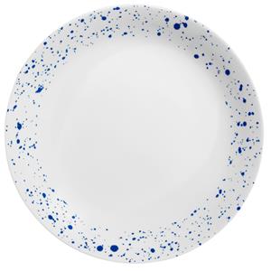 Vega Diep bord Mixor gestippeld; 600ml, 20x3.8 cm (ØxH); wit/blauw; rond; 6 stuk / verpakking